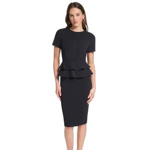 Womens Calvin Klein Short Sleeve Double Peplum Sheath Dress