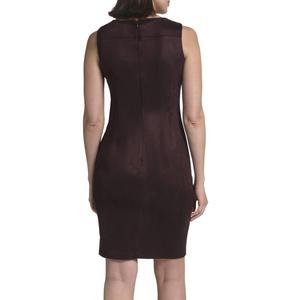 Womens Calvin Klein Sleeveless Crepe Solid Sunburst Sheath Dress alternate view