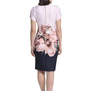 Womens Calvin Klein Short Sleeve Floral Crepe Sheath Dress alternate view