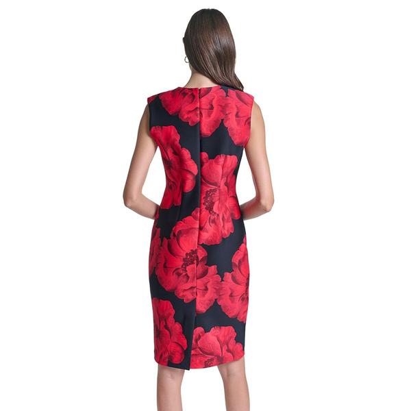 Womens Calvin Klein Sleeveless Floral Sheath Dress alternate view