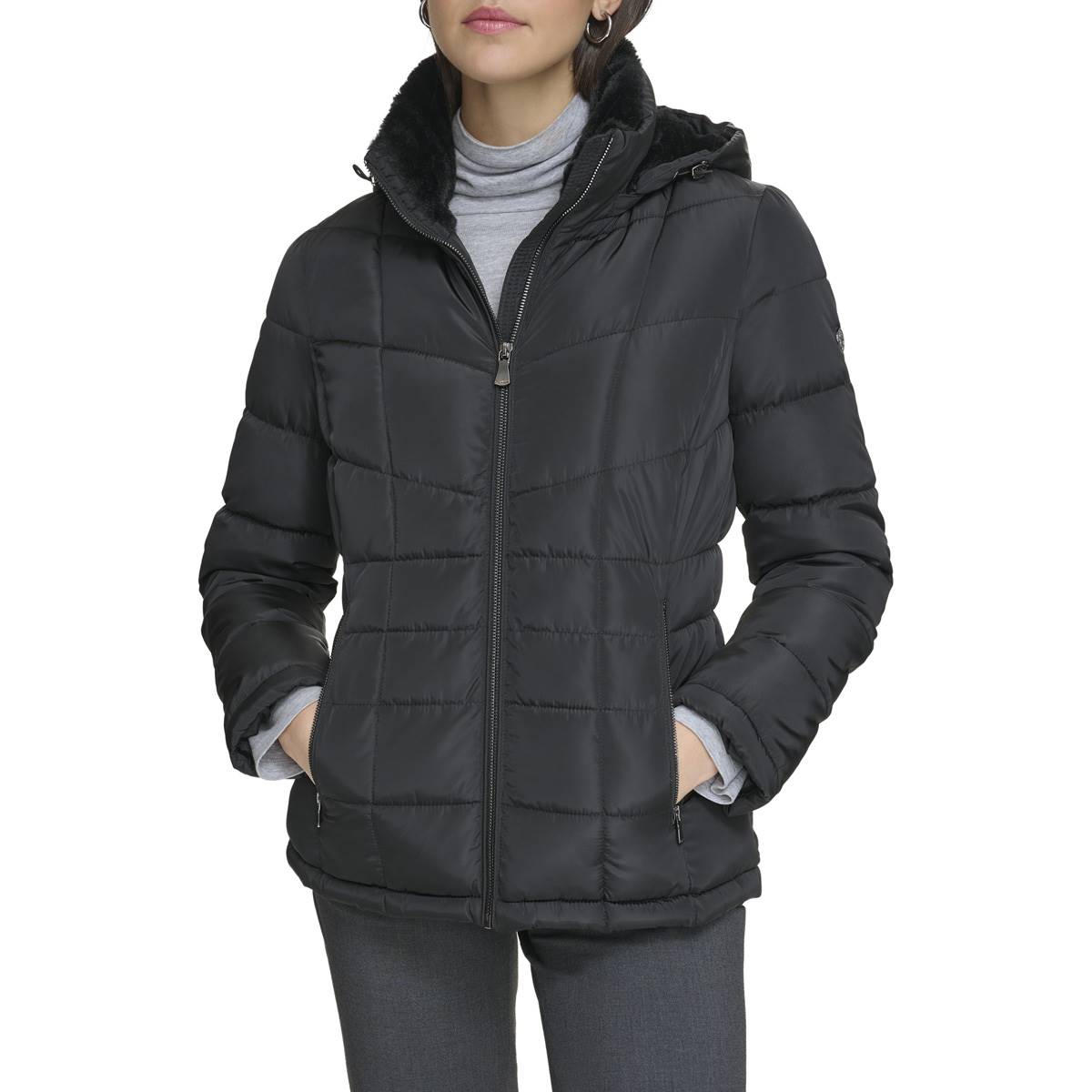 Plus Size Calvin Klein Short Puffer Jacket