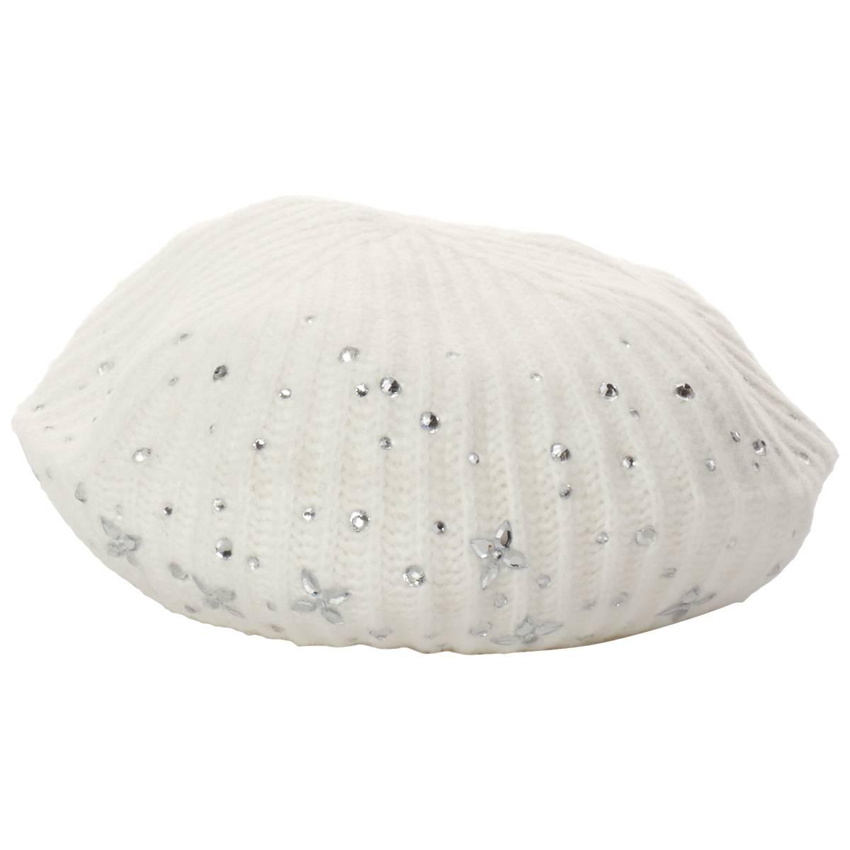 Karl Lagerfeld Paris Studded Beret Hat - Black
