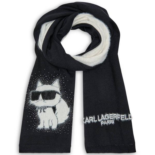 Womens Karl Lagerfeld Cozy Cat Scarf