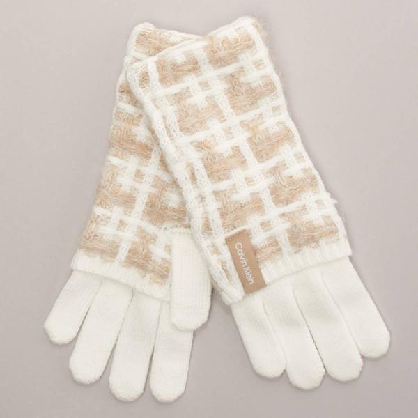 Womens Calvin Klein Grid Knit Gloves alternate view