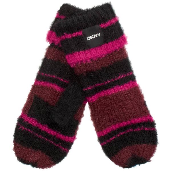 Womens DKNY Cozy Stripe Mittens