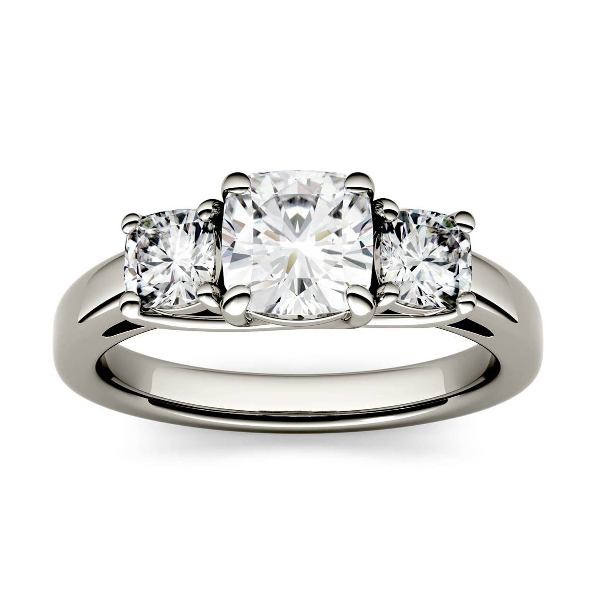 Charles & Colvard(R) Forever One(tm) Moissanite 3 Stone Ring