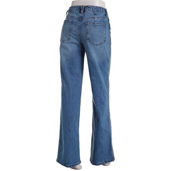 Juniors Celebrity Pink Mid Rise Curvy Wide Leg Baggy Jeans alternate view