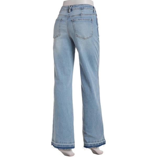Juniors Celebrity Pink Baggy High Rise Raw Hem Jeans alternate view