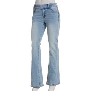 Juniors Celebrity Pink Low Rise Extend Tab Bootcut Jeans