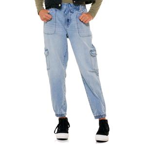 Juniors Celebrity Pink Mid Rise Jogger Cargo Jeans