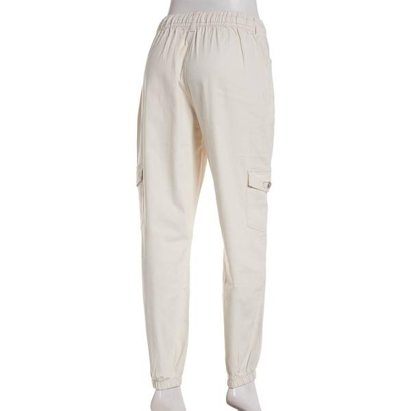 Juniors Celebrity Pink Mid Rise Twill Cargo Joggers alternate view