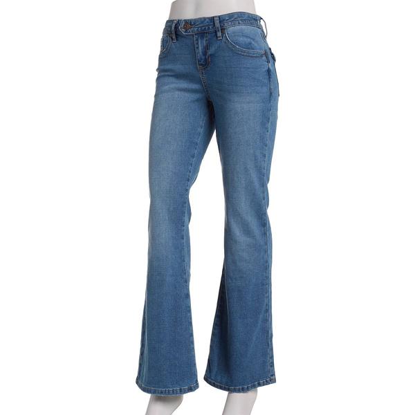 Juniors Celebrity Pink Mid Rise Extended Tab Bootcut Jeans alternate view