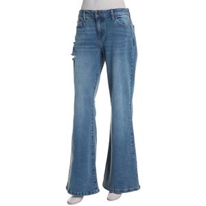 Juniors Celebrity Pink Mid Rise Wide Baggy Jeans alternate view