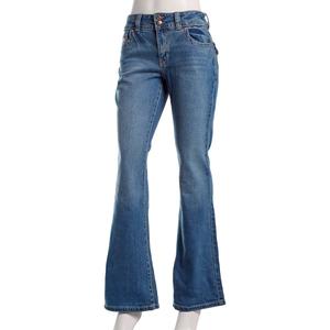 Juniors Celebrity Pink Back Flap Flare Jeans