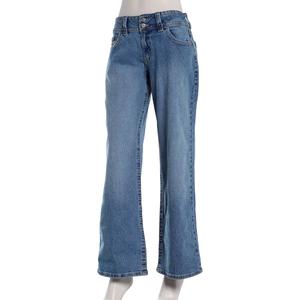 Juniors Celebrity Pink Y2K V Waist Low Rise Baggy Wide Leg Jeans