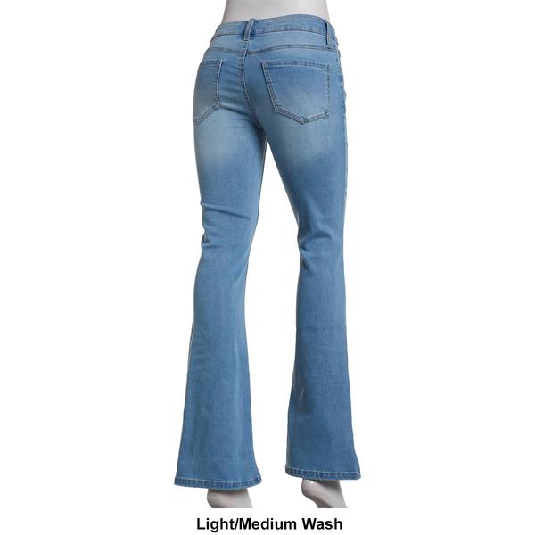 Juniors Celebrity Pink Mid Rise 5 Pocket Bootcut Jeans alternate view