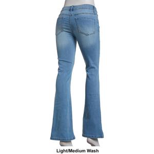 Juniors Celebrity Pink Mid Rise 5 Pocket Bootcut Jeans alternate view