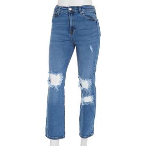 Juniors Celebrity Pink Curvy High Rise Straight Jeans-Medium Wash