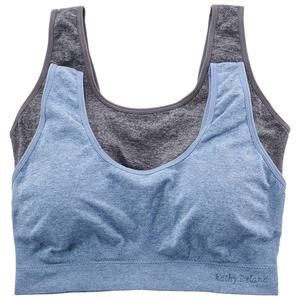 Plus Size Kathy Ireland Debossed Logo Comfort Bras - 2PKBRA3519X