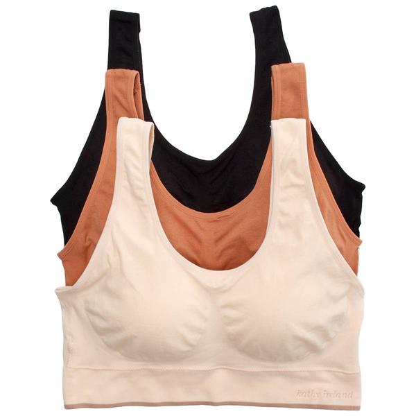 Plus Size Kathy Ireland 3pk. Seamless Bralettes 3PKBRA1215 alternate view