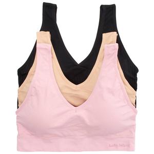 Plus Size Kathy Ireland 3pk Seamless Longline Bras - 3PKBRA3394 alternate view