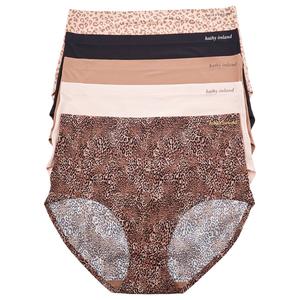 Plus Size Kathy Ireland Laser Brief Panties - 5PKBF1569XLEO