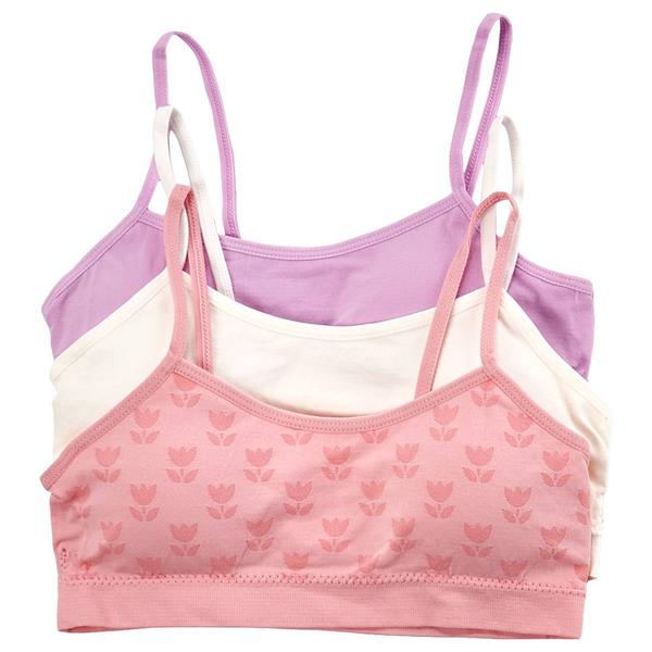Girls Sweet Princess 3pk. Floral/Solid Seamless Bras