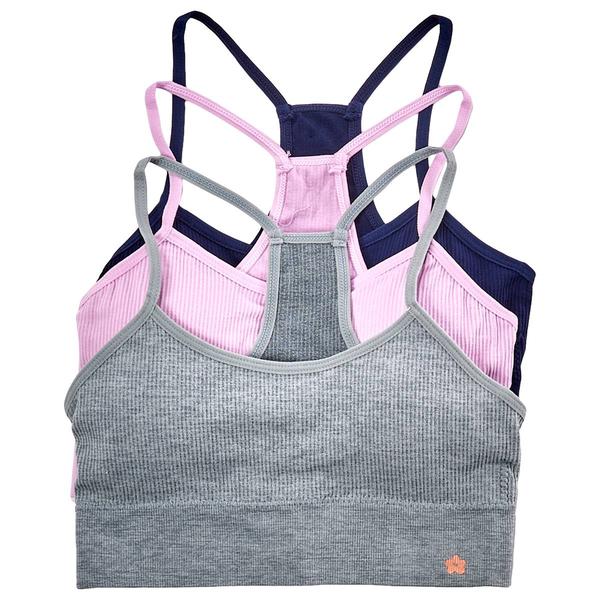 Girls Limited Too(tm) 3pk. Seamless Marled/Solid Racerback Bras