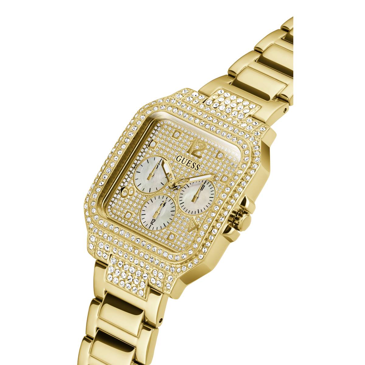 Womens Guess Watches(R) Gold Case Stainless Steel Watch - GW0472L2