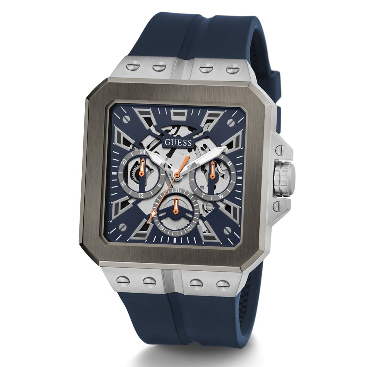 Mens GUESS Watches(R) Navy 2-Tone Multi-function Watch - GW0637G1