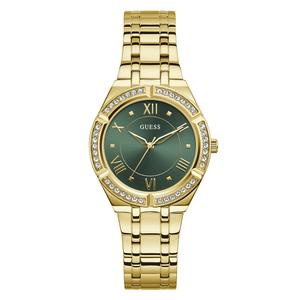 Womens GUESS Gold-Tone Cosmo Watch - GW0033L8