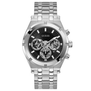 Mens GUESS Silver-Tone Multi-Function Watch - GW0260G1