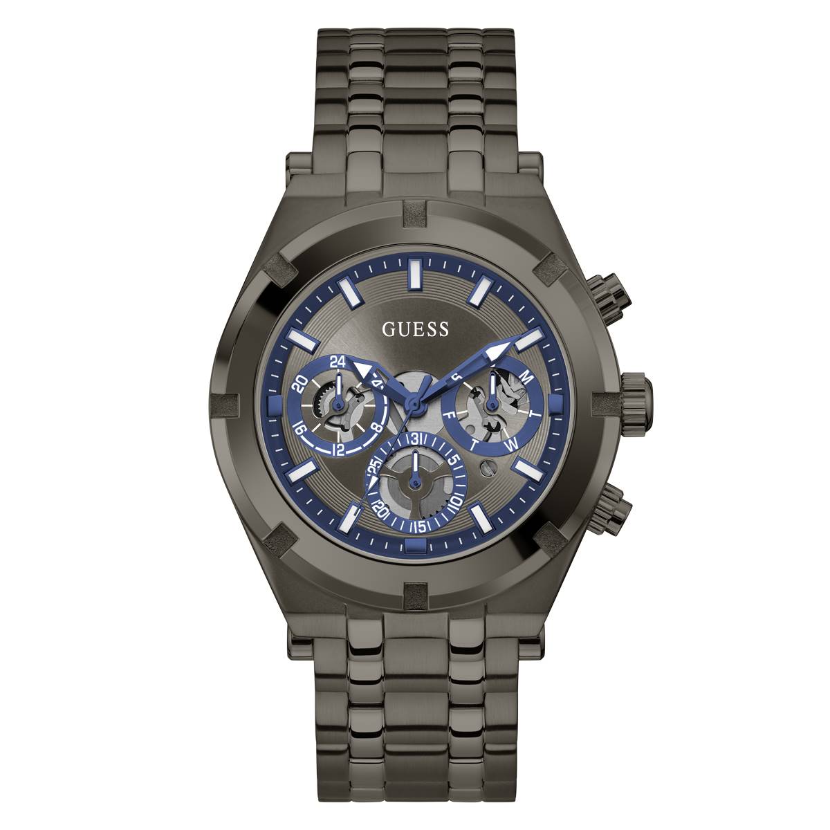 Mens GUESS Gunmetal Stainless Steel Watch - GW0260G3