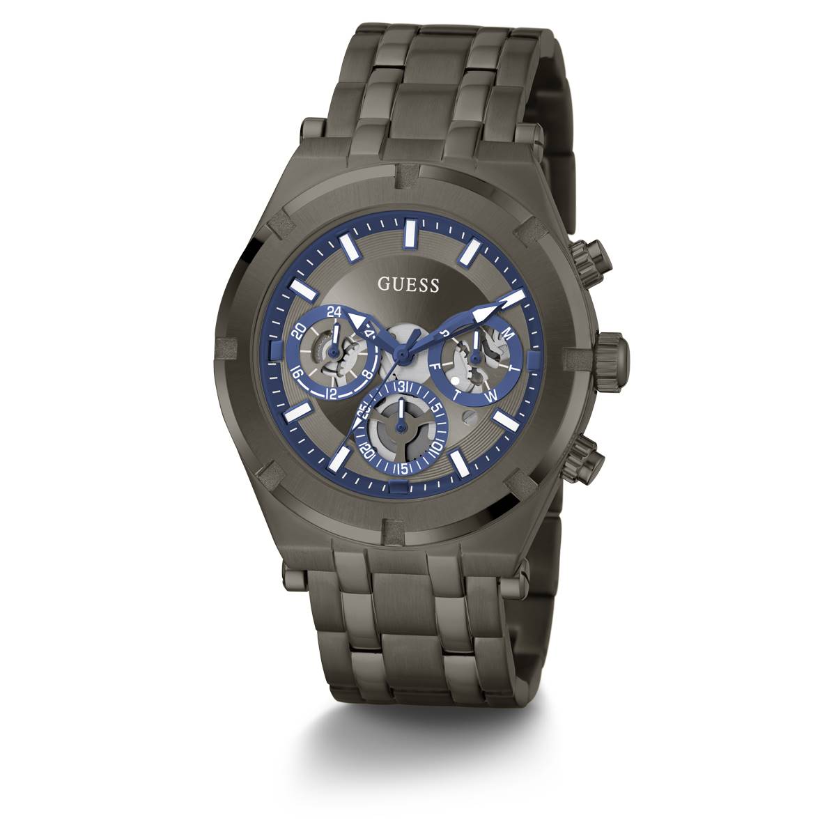 Mens GUESS Gunmetal Stainless Steel Watch - GW0260G3