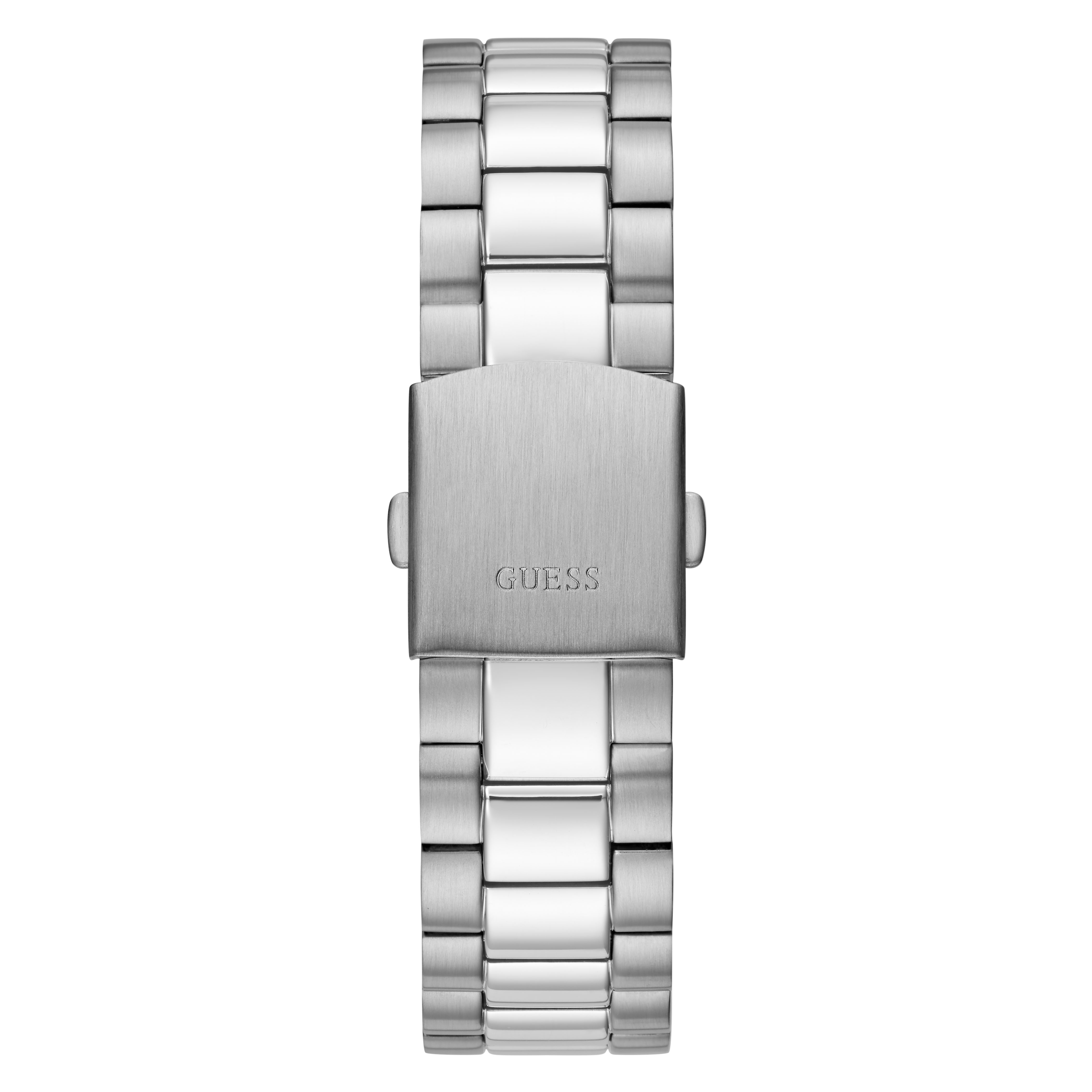 Mens GUESS Silver Coin Edge Bezel Watch - GW0265G7