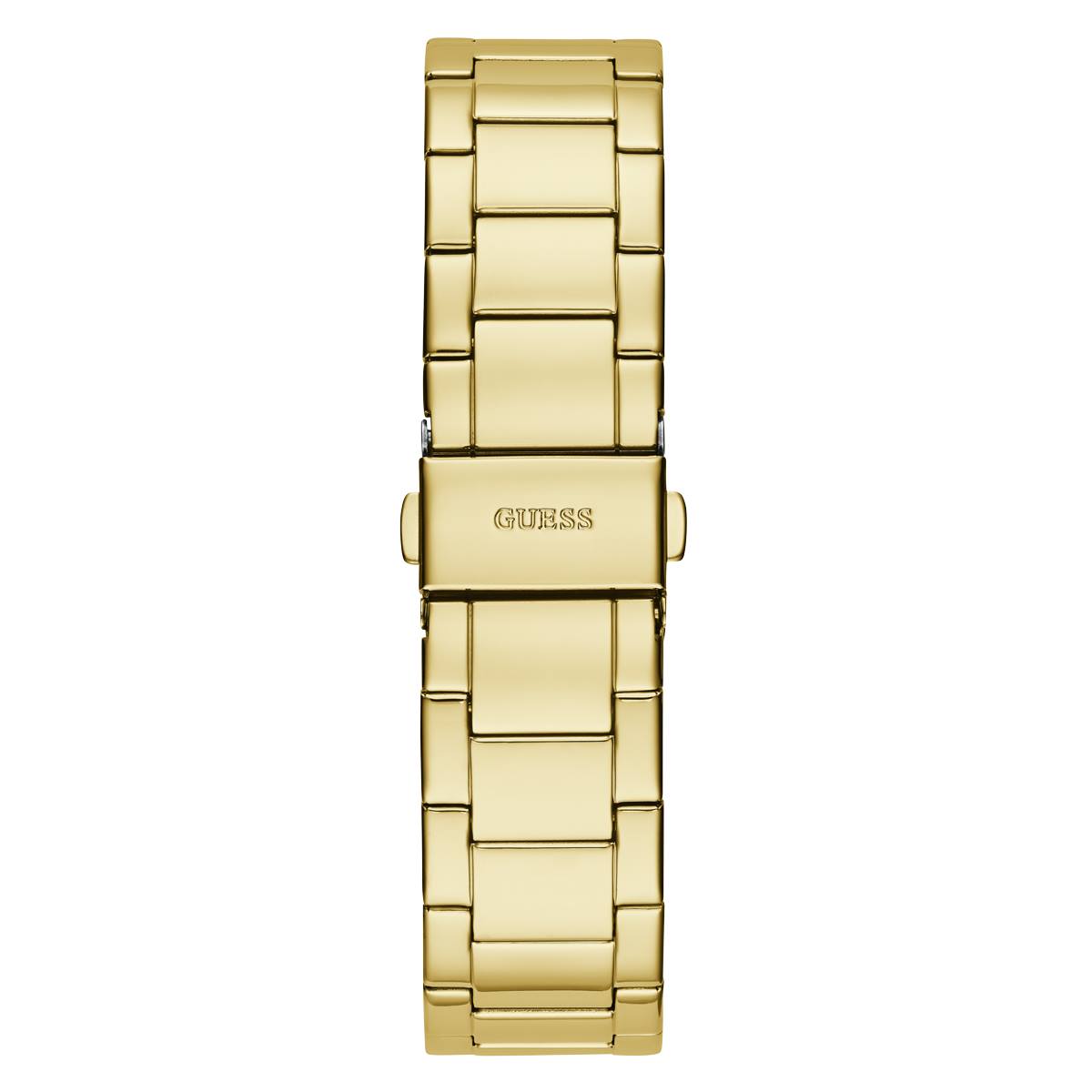 Womens GUESS Gold-Tone Case/Crystal Sunray Dial Watch - GW0320L2