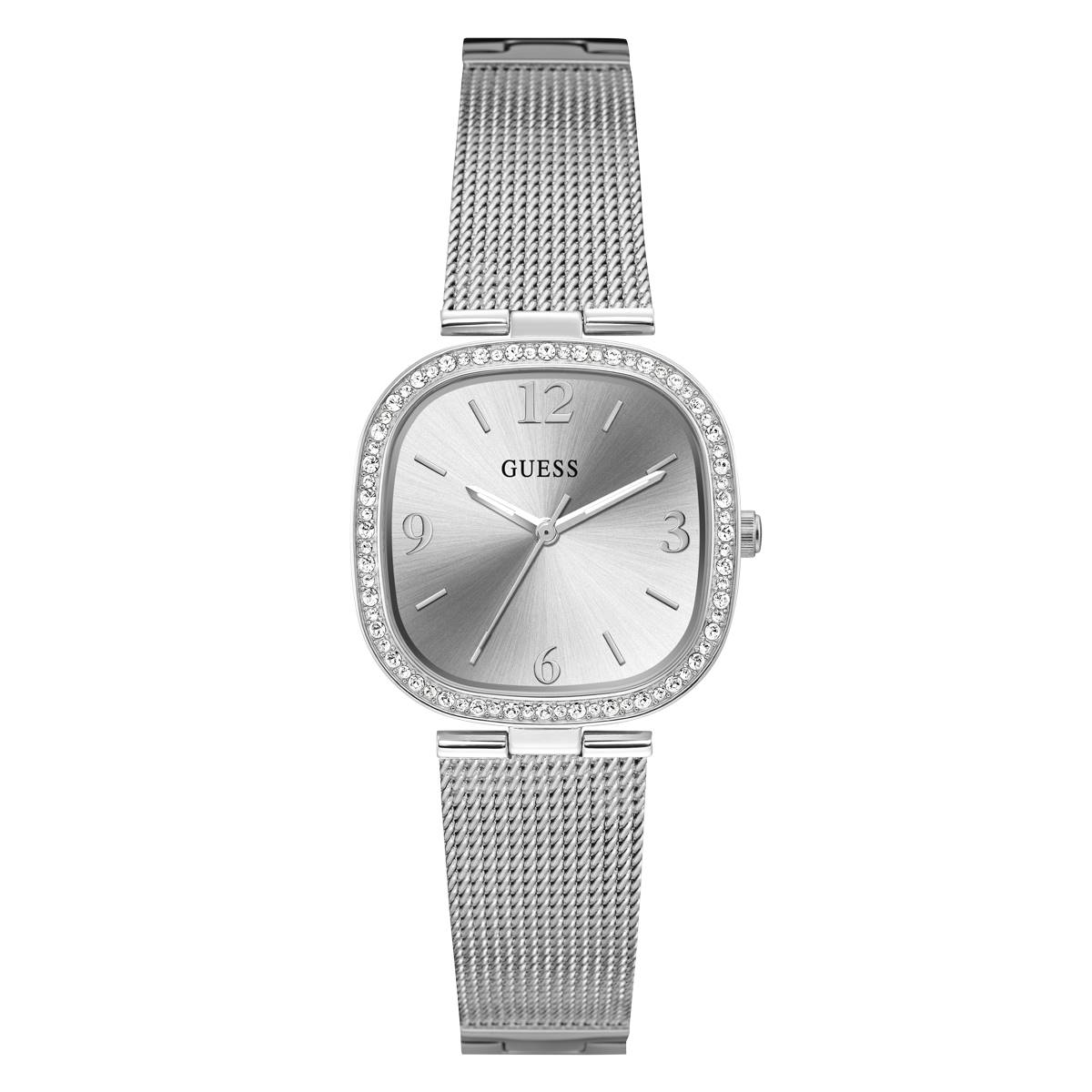 Womens GUESS Silver Case With Crystals Watch - GW0354L1