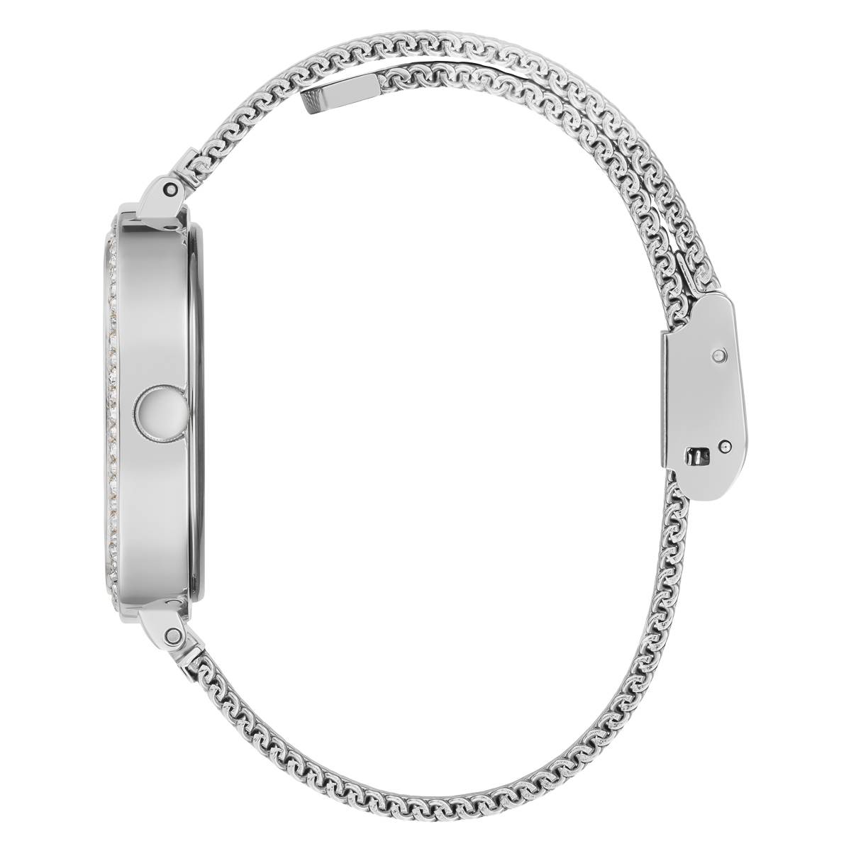 Womens GUESS Silver Case With Crystals Watch - GW0354L1