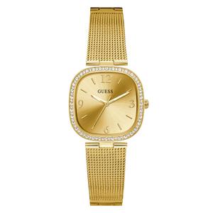 Womens GUESS Gold-Tone Crystal Watch - GW0354L2