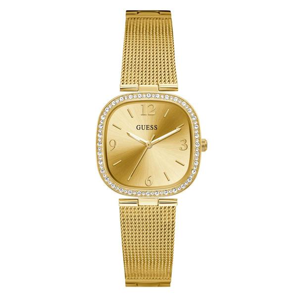Womens GUESS Gold-Tone Crystal Watch - GW0354L2
