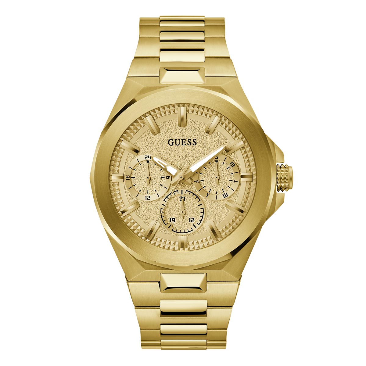 Mens GUESS Gold-Tone Multi Function Watch - GW0798G2