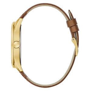 Mens GUESS Gold-Tone Blue Sunray Dial Watch - GW0846G4 alternate view