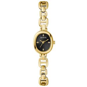 Womens GUESS Gold-Tone Black Sunray Dial Watch - GW0982L2