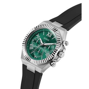 Mens GUESS Silver Multi-Function Green Dial Watch - GW1011G1 alternate view