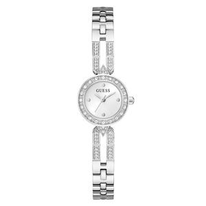 Womens Guess Silver Sunray Dial Glitz Analog Watch - GW1016L1