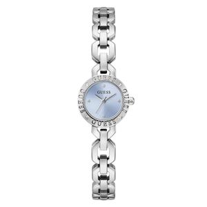 Womens Guess Silver-Tone Light Blue Dial Analog Watch - GW1019L1