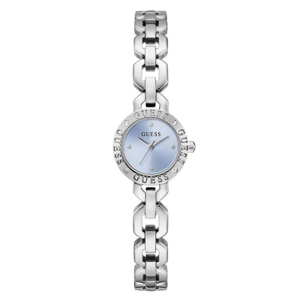 Womens Guess Silver-Tone Light Blue Dial Analog Watch - GW1019L1