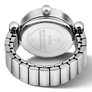Womens Guess Silver-Tone Glitz Dial Ring Watch - GW1022L1 alternate view