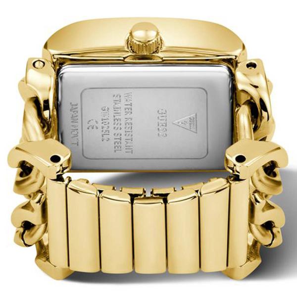 Womens Guess Gold-Tone Sunray Dial Ring Watch - GW1025L2 alternate view