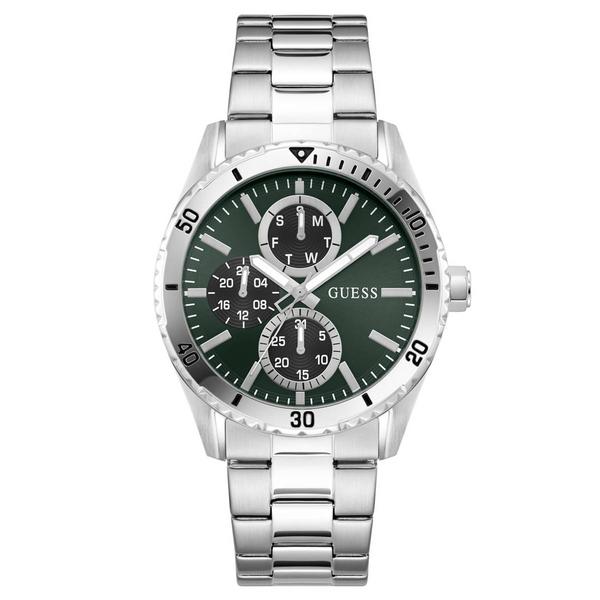 Mens Guess Green Multi-Function Dial Watch - GW1061G1